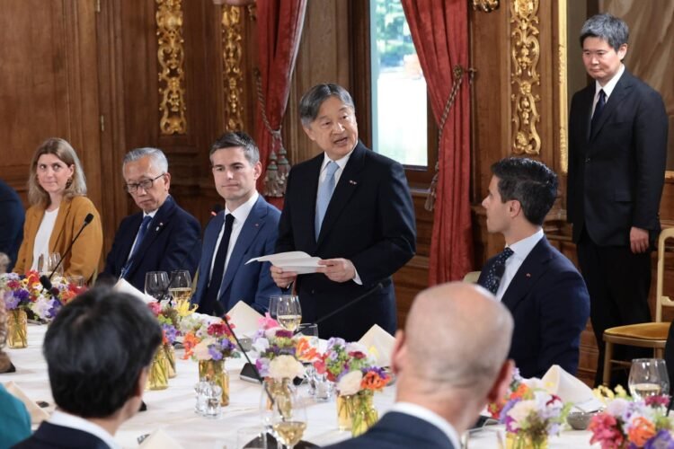 Emperor Naruhito attends luncheon in The Hague