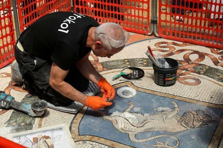 What did you do with the testers? Italians are in awe of the restoration of the famous mosaic