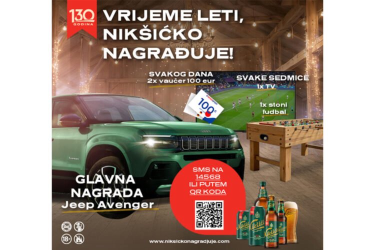 Time flies, Nikšićko rewards – your chance with Jeep Avenger