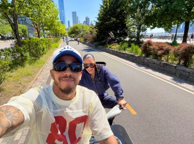 Kim Kardashian and Lewis Hamilton: bike tour selfie as a relationship soft launch?