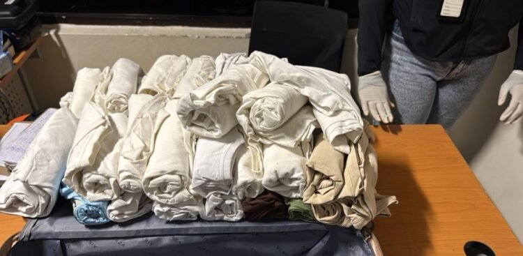 Colombian woman caught in AILA with 49 items of clothing containing cocaine