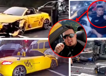 This is the driver of the yellow Audi convertible that crashed into several cars and motorcycles on Saturday: he promotes races in 3 cities