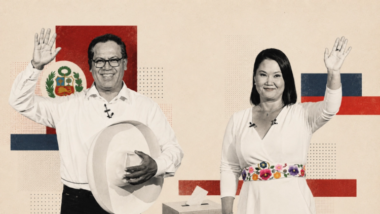 Fujimori emerges as the winner of the second round in Peru with 50% of the official count, but survey projections warn of a technical tie