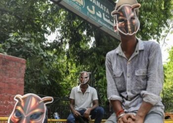 The Cockroach Party jumps from the internet to the streets in its first protest in India