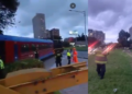 Photos and videos: this is how the Sabana de Bogotá train derailed on Carrera 30 and Calle 63 this Sunday, June 7