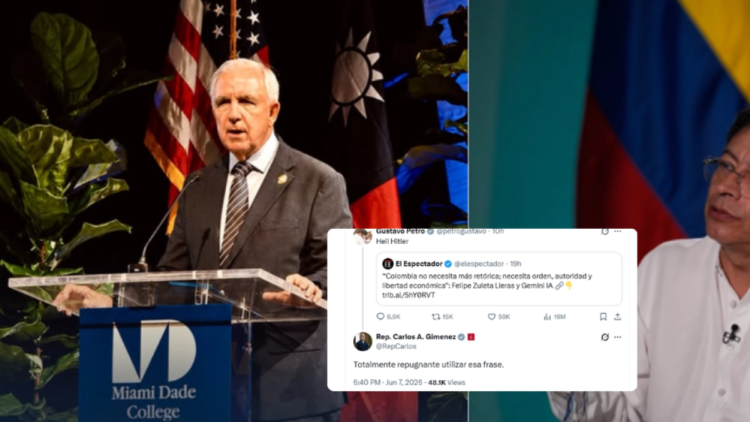 Strong criticism of Gustavo Petro for using Nazi salute on his social networks: ‘disgusting’ says Carlos Giménez, US congressman
