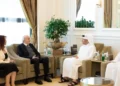 Meeting of the Prime Minister of Qatar with Walid Jumblatt and a Lebanese delegation