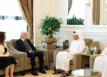 Meeting of the Prime Minister of Qatar with Walid Jumblatt and a Lebanese delegation