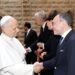 The head of government, Xavier Espot, the minister Baró and the general trustee, Carles Ensenyat, attend the mass of Leo XIV in Barcelona