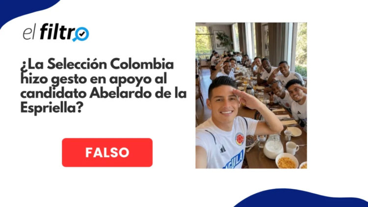 #ElFiltro: Photo of Colombian National Team footballers making a gesture of support for Abelardo de la Espriella was taken with Artificial Intelligence