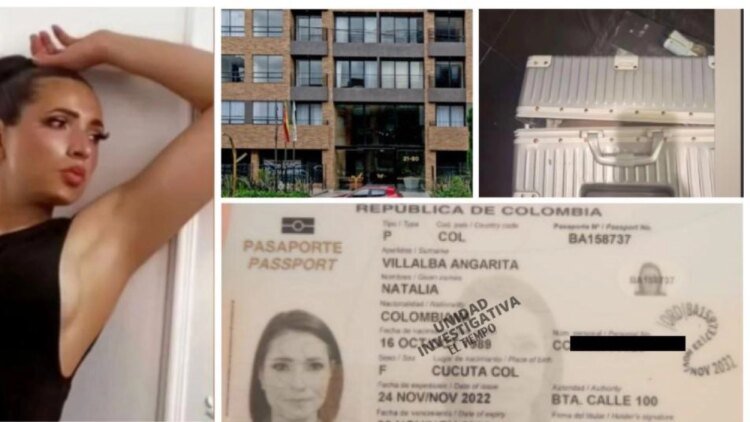 Exclusive: they find 2 passports with different surnames and the same photo of Natalia Villalba, a model found dead inside a suitcase in Bogotá
