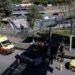 A chain collision of three cars leaves two injured in an accident at the Municipal Stadium