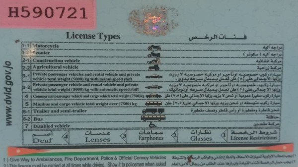 100 dinars fee for urgent practical driving test