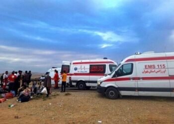 The accident happened on Varamin road / the minibus overturned