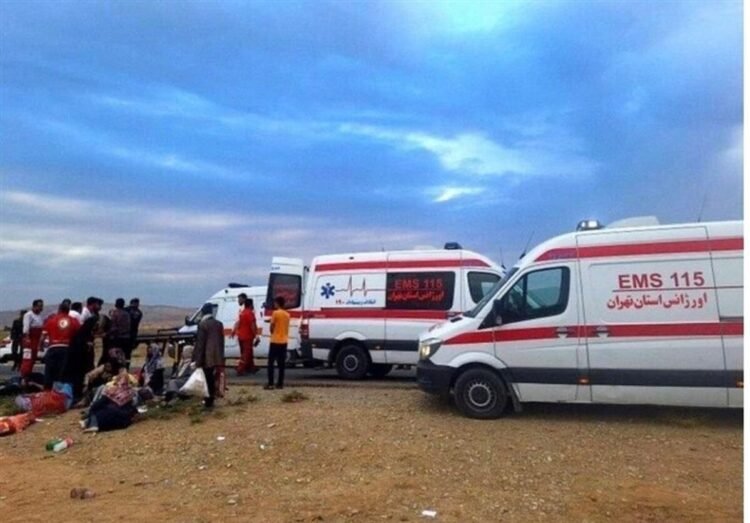 The accident happened on Varamin road / the minibus overturned