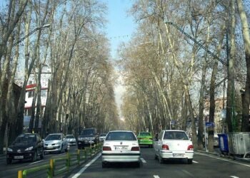 The commotion of a single car in the noble areas of Tehran + photo