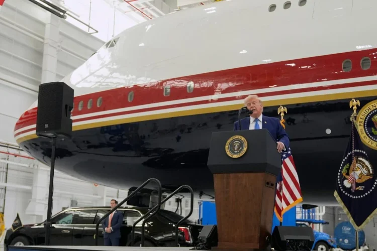 Watch: Trump unveils new Air Force One — a converted Boeing 747