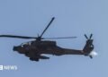 US strikes Iran in response to downing of helicopter, military says