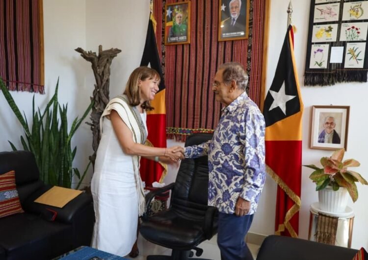 ADB country director Stefania Dina bids farewell to President Ramos-Horta