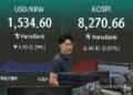 KOSPI rebounds 3.26 pct in volatile trading on bargain hunting