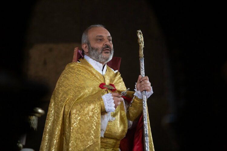 I am excited, it is my spiritual birthplace. I was born from this shrine. Reverend Bagrat is in the Cathedral after a long break