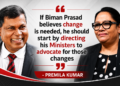 Government partner cannot act like opposition, Kumar tells Prof Biman