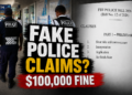 $100,000 fine for misusing Police name and property