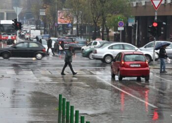 Changeable cloudy weather with occasional rain showers