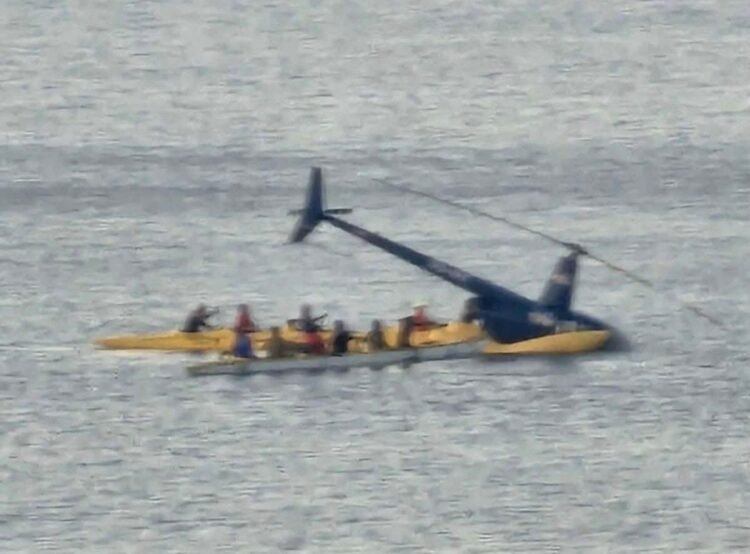 Pilot rescued after helicopter incident off Wailoaloa Beach