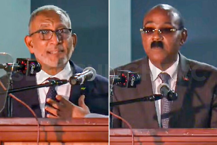 PM Friday hands over OECS Chairmanship to Antigua and Barbuda’s Gaston Browne