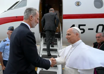 Pope Leo gets ride home from king of Spain after plane’s engine fails