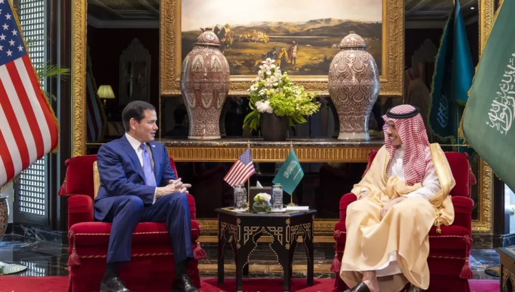 Meeting with the Saudi Foreign Minister and his American counterpart