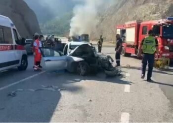 Tragic accident on the Vlorë-Orikum axis, police: A 35-year-old man lost his life, he was trapped in the car that caught fire – Shqip.com