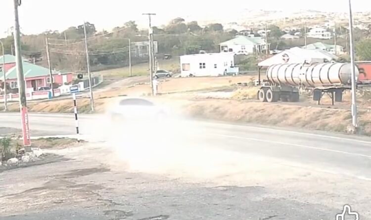 Terrifying CCTV Footage shows the exact moment cyclist was struck down by out of control Vitz