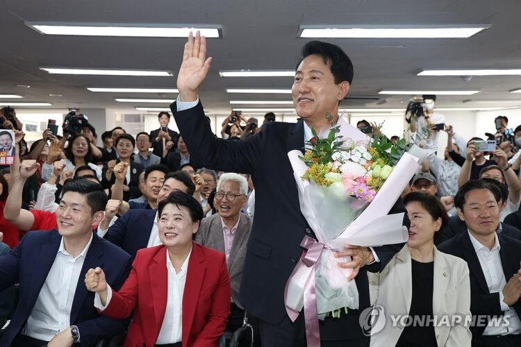 (3rd LD) Incumbent Seoul Mayor Oh wins reelection to secure 5th term