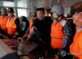 N. Korea’s Kim attends navigation test of Kang Kon destroyer