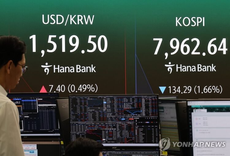 (LEAD) Seoul shares open sharply lower on renewed Iran tensions, U.S. tech losses