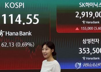 (2nd LD) Seoul shares close at fresh peak above 9,100 on chip gains amid U.S.-Iran talks