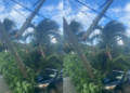Car crashes into power pole, causing damage in Tonga