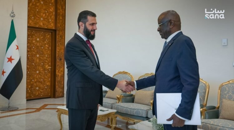 President al-Sharaa receives Mauritanian foreign minister in Damascus