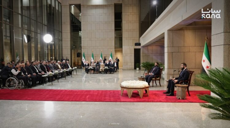 President al-Sharaa receives delegation of community leaders from Damascus Countryside