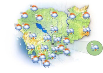 Rain forecast for Cambodia in next few days