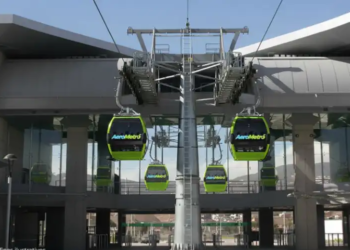 This is what the most advanced AeroMetro station in Plaza España looks like now, the starting point of the tour