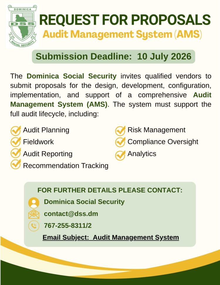 ANNOUNCEMENT: Request for proposals Audit Management System [AMS]