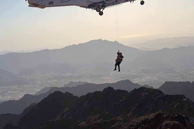 Dubai Police rescue hiker lost in Hatta Mountains after extensive two-day search