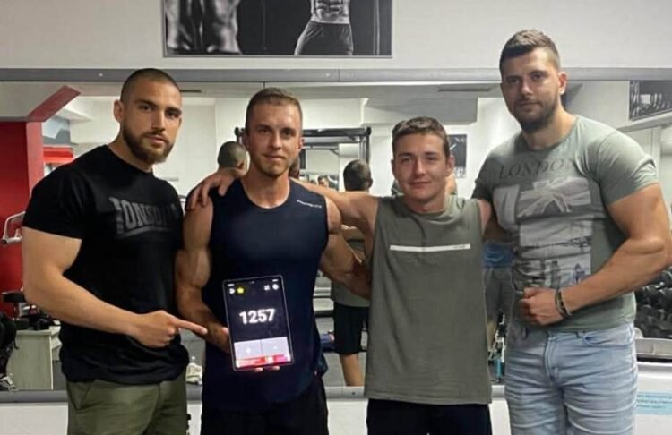Christian Bajovski enters the Guinness Book of World Records — he broke the push-up record with an extra 10 kilograms