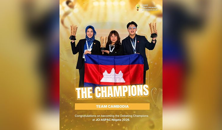 Cambodian youth win JCI ASPAC debate championship in Japan