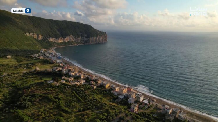 Umm al-Tuyour beach, a tourist destination on Syria’s coast north of Latakia