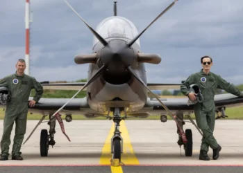 Domen Prevc tried a different kind of flying with a military pilot