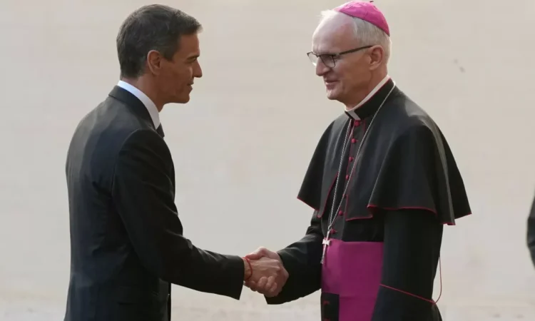Sanchez in the Vatican, and the police at his party’s headquarters
